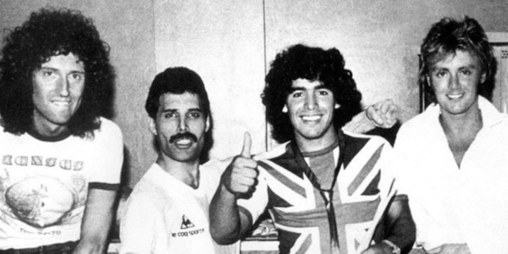 Maradona y Freddie Mercury
